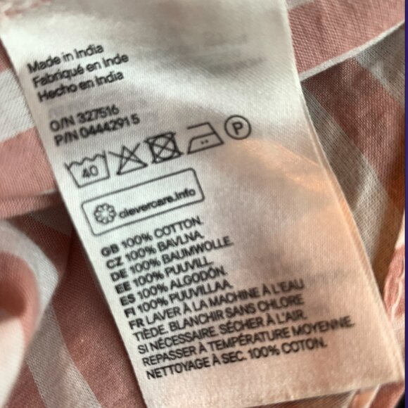 H&M - Pink & White Striped Button-Down Shirt – Lightweight & Casual - Picture 12 of 13